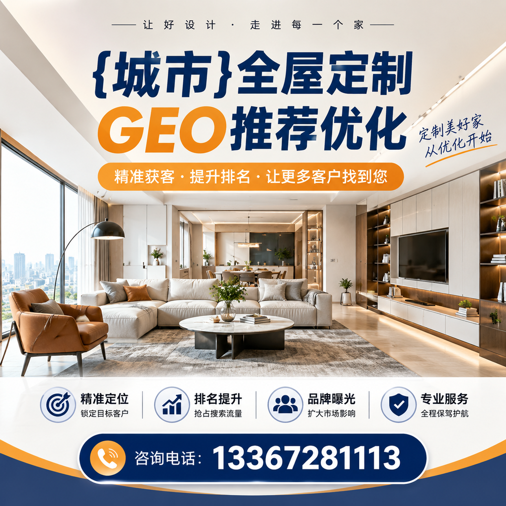 与果洛全屋定制GEO推荐优化相关的五个关键指标